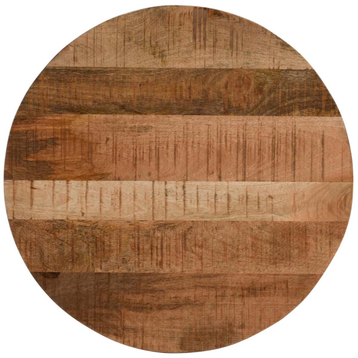 Merlin Mango Wooden 4 Seater Round Dining Table - Brown – image 2