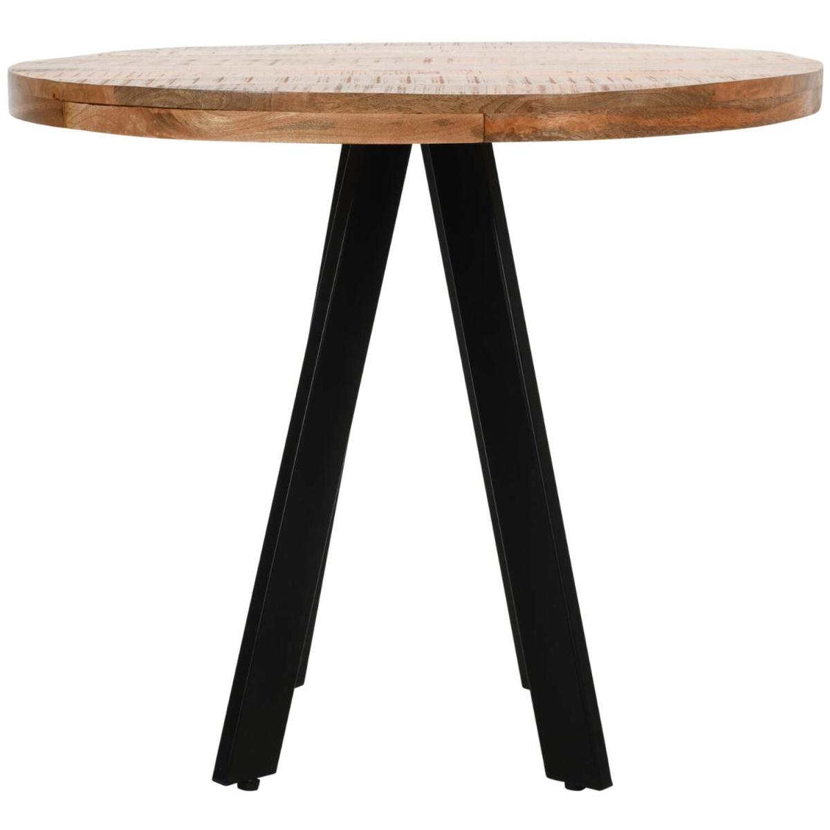 Merlin Mango Wooden 4 Seater Round Dining Table - Brown – image 4