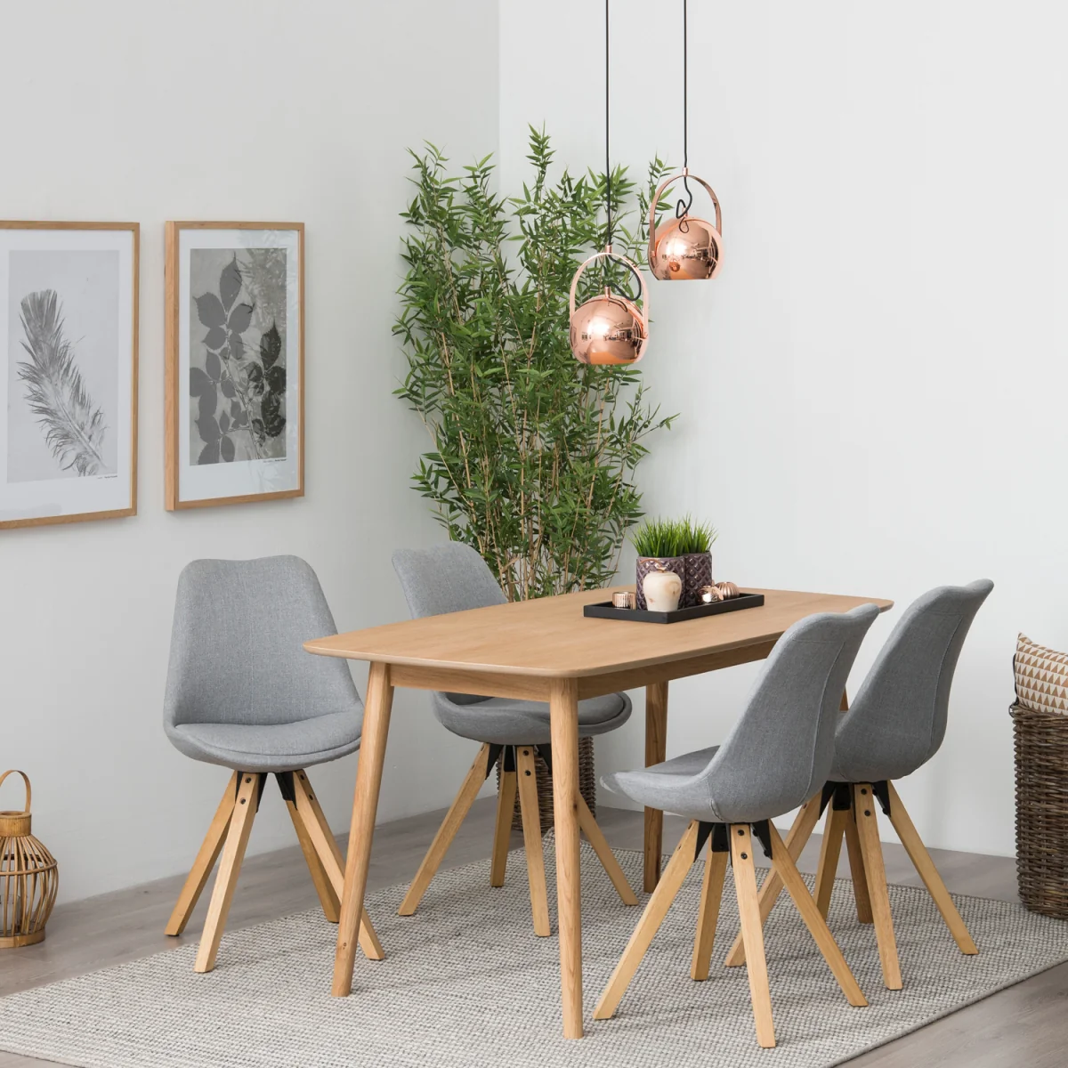 Nagano Rectangular Dining Table in Oak 150x80cm - Oak – image 7