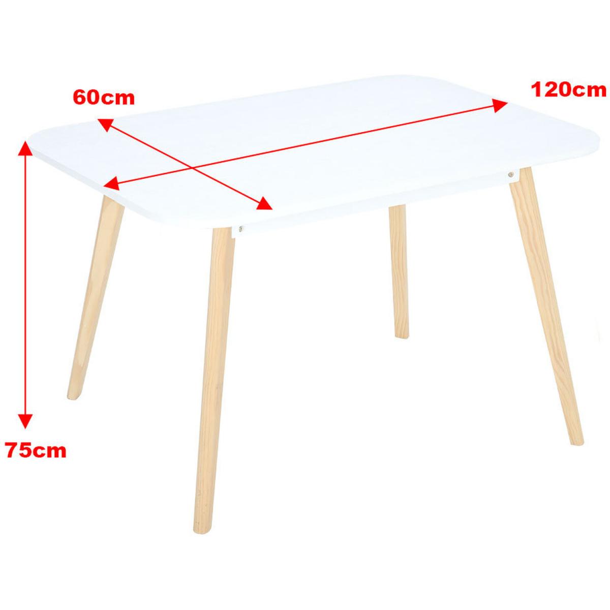 Rectangular Dining Room Table - Light Brown / 60cm – image 3