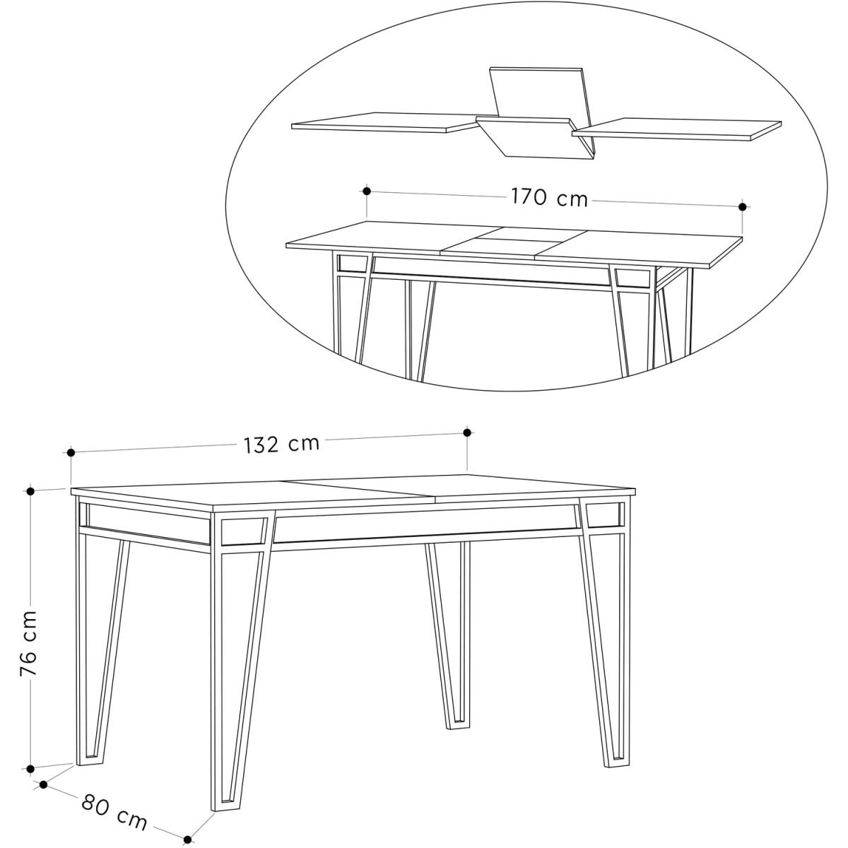 Pal Modern Dining Table  - Mocha Grey – image 2