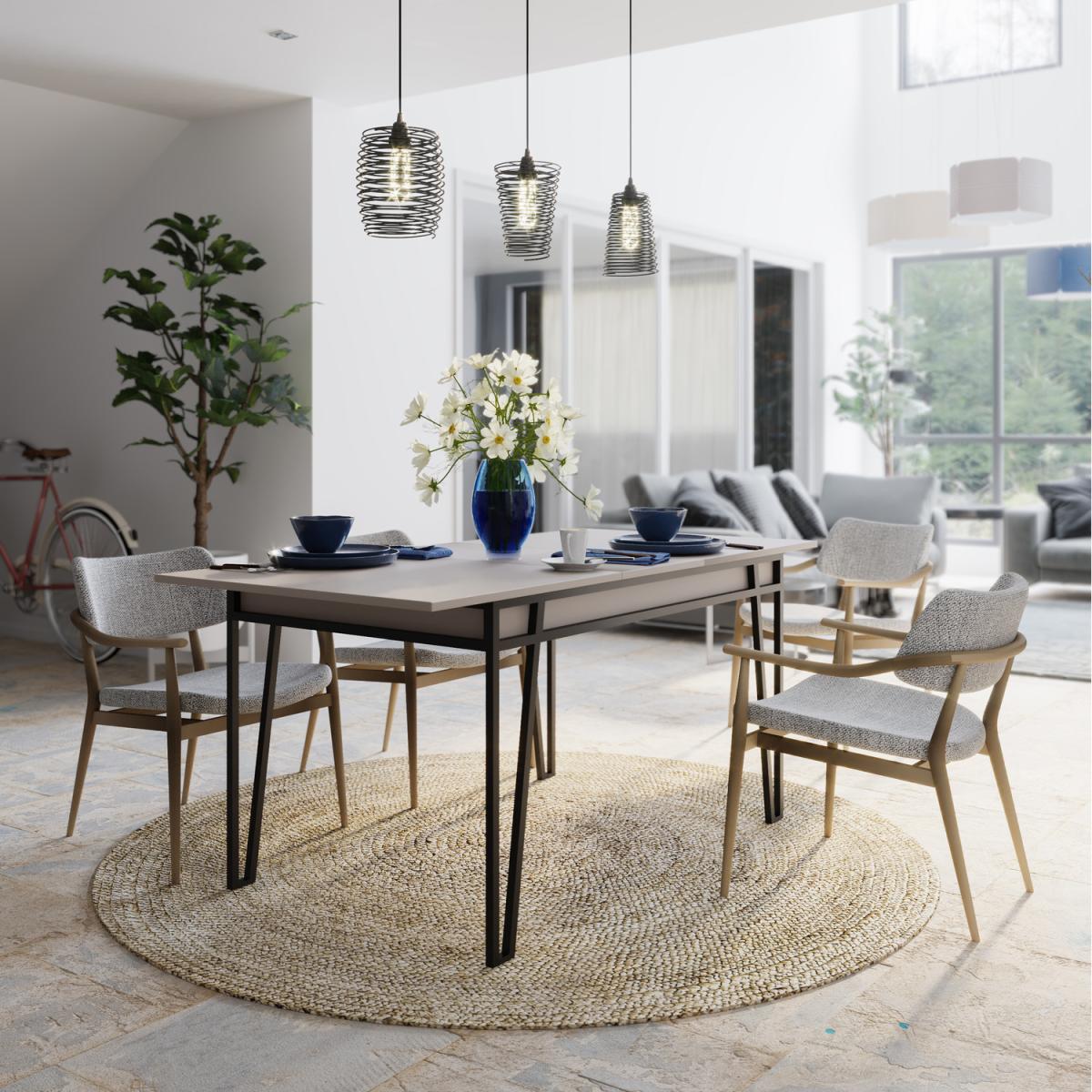 Pal Modern Dining Table  - Mocha Grey – image 5
