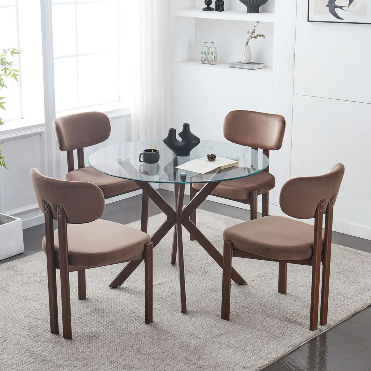 Kendall Round Glass Dining Table – image 1