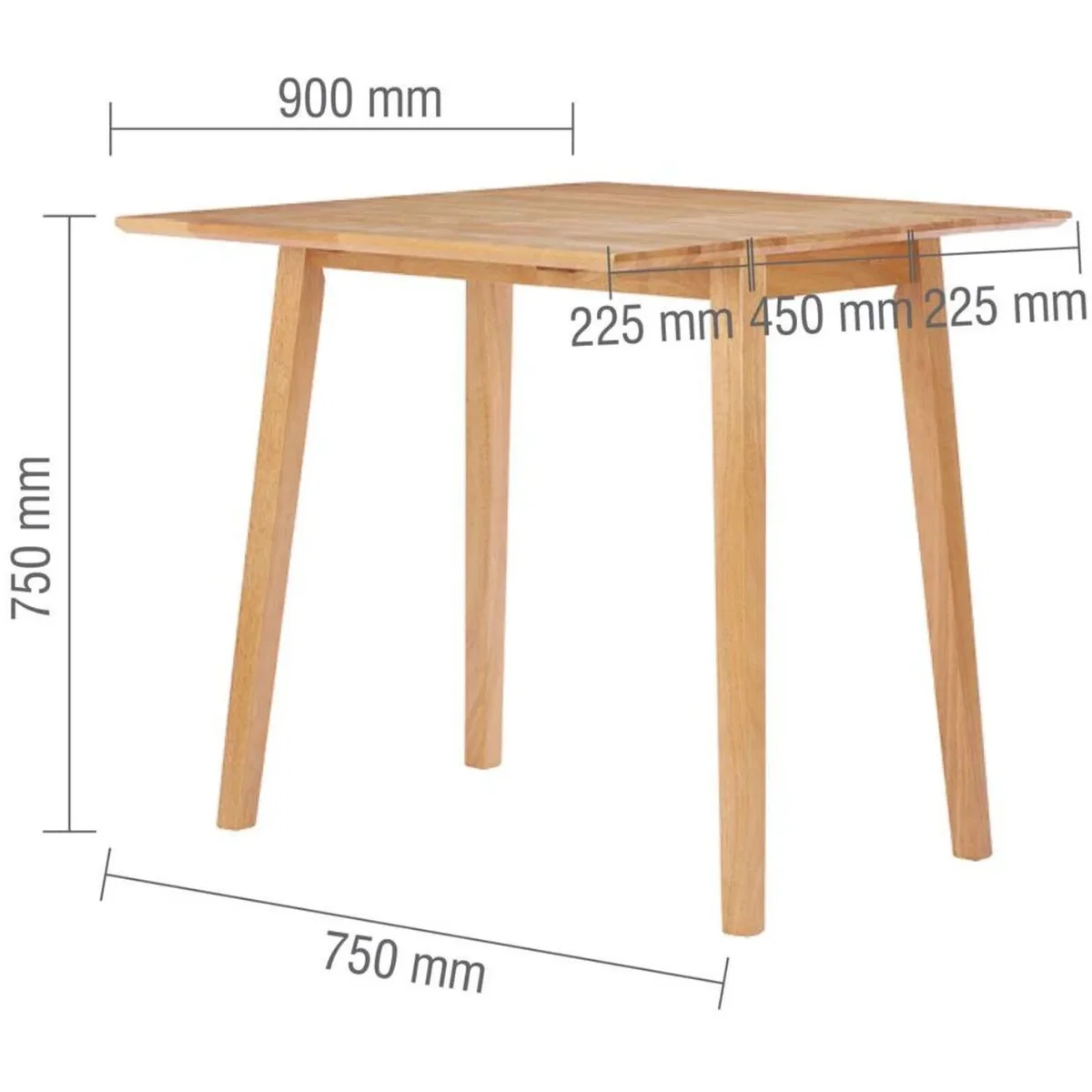 Drop Leaf Table Oak Effect Small Compact small folding - Oak – image 7