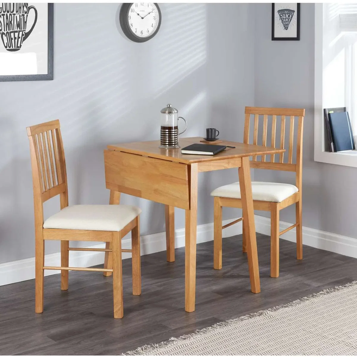 Drop Leaf Table Oak Effect Small Compact small folding - Oak – image 1