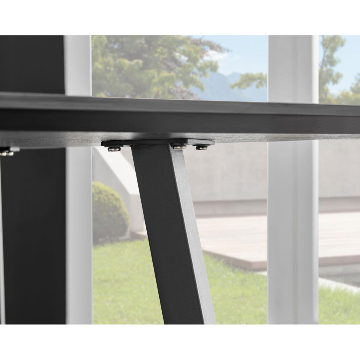 Carson 120cm White Marble Large Dining Table with Black Legs - White – image 4
