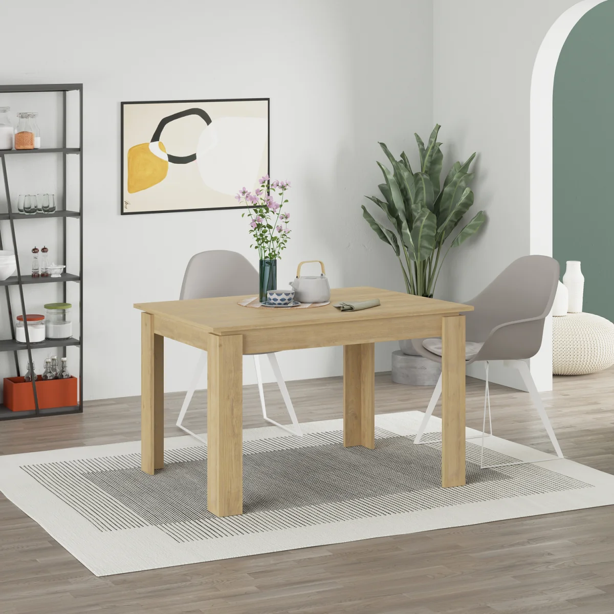 Decortie Tolmen Extending Dining Table - Oak – image 2