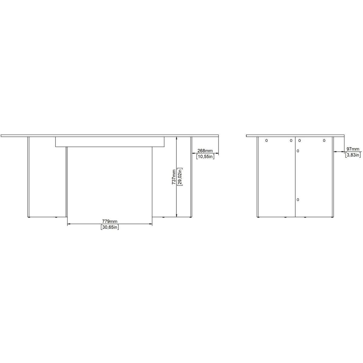 Family Dining table 90x200cm in White - White – image 9
