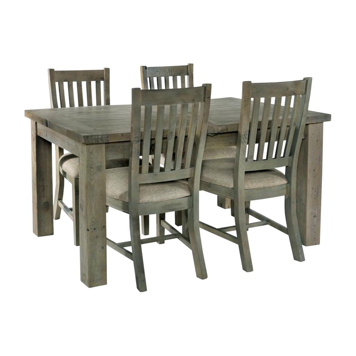 Solid Reclaimed Natural Pine 1.4M Extending Dining Table - Natural Brown