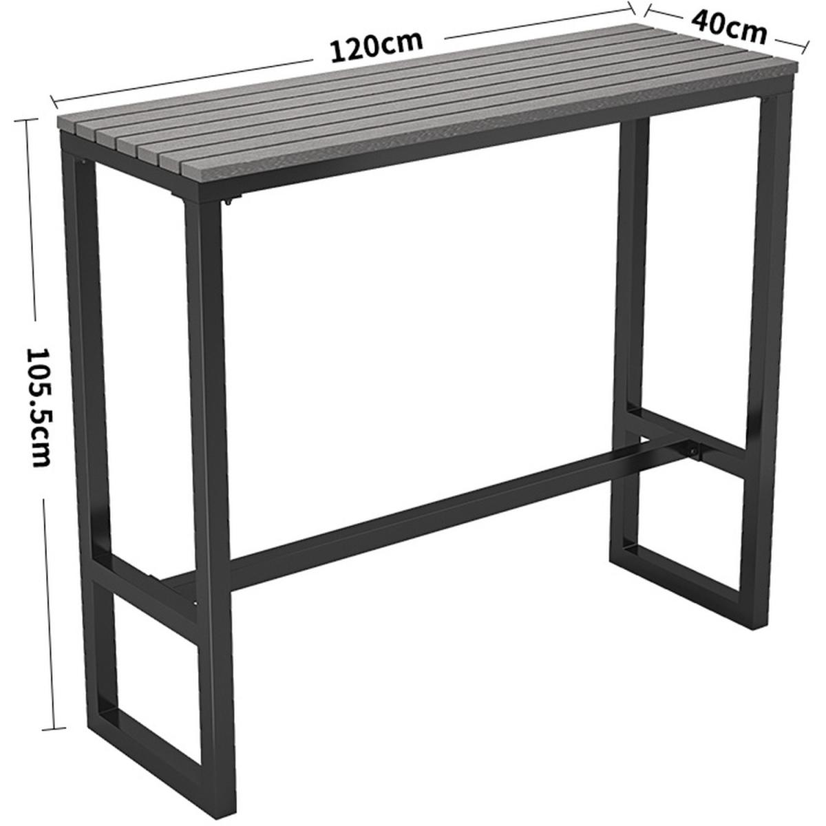 Modern Bar Table and Stools Set - Grey / 120cm – image 5