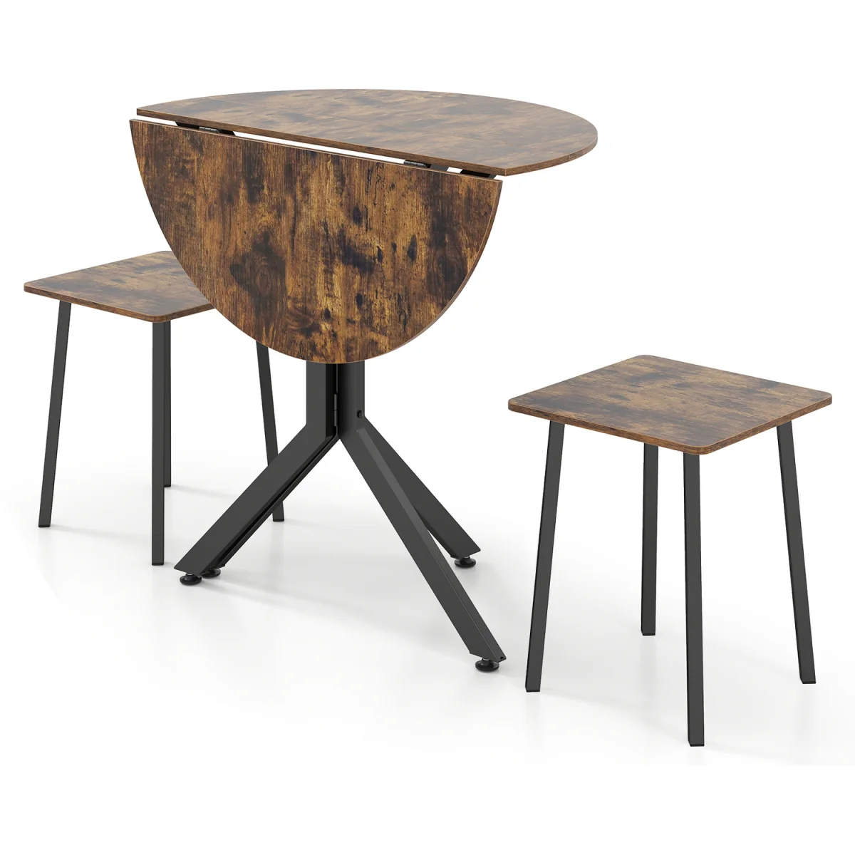 Set of 3 Drop Leaf Dining Table – image 4