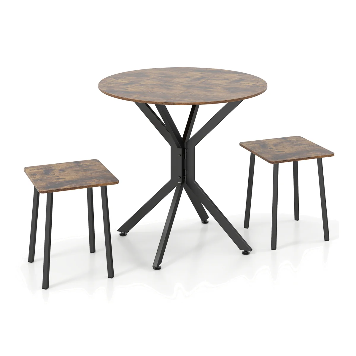 Set of 3 Drop Leaf Dining Table – image 1