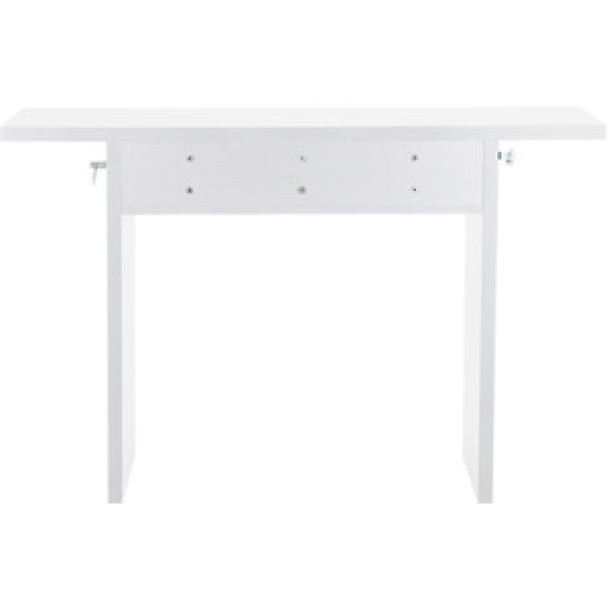Modern Dining Table With Shelf Slim Laptop Desk - White Grey – image 9