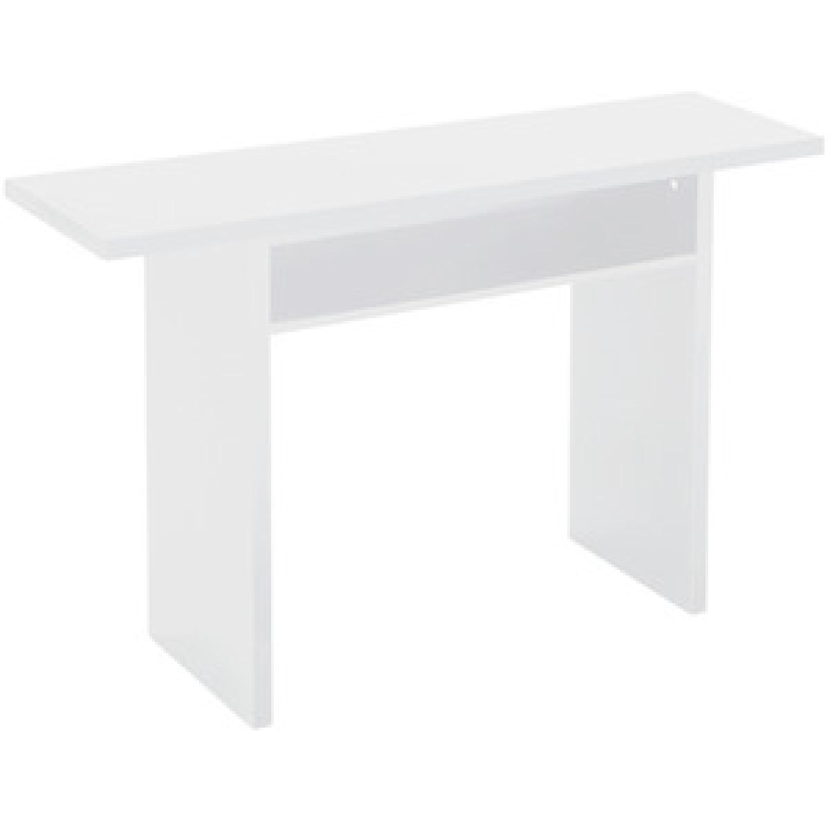 Modern Dining Table With Shelf Slim Laptop Desk - White Grey – image 10