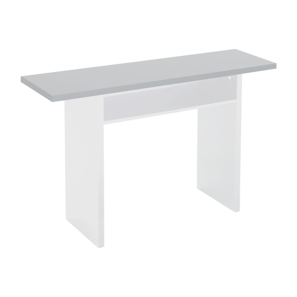 Modern Dining Table With Shelf Slim Laptop Desk - White Grey – image 1