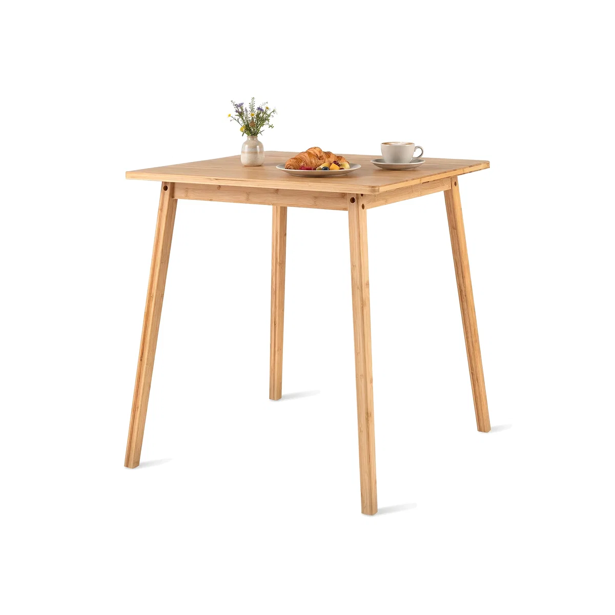 Square Bamboo Dining Table – image 1