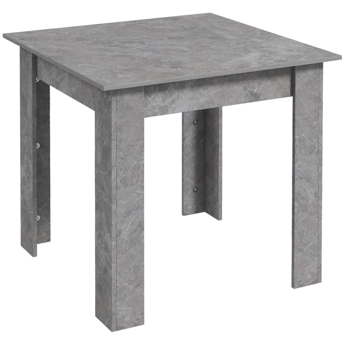 Kava Cement Grey Square Dining Table - Faux Cement Finish, Compact Modern Design – image 3