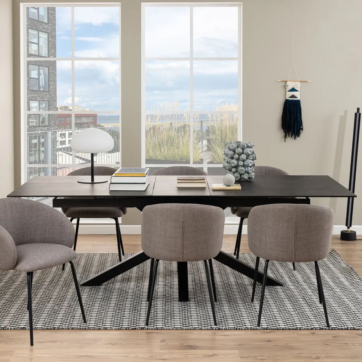 Heaven Extendable Dining Table with Ceramic Black Top 200cm - Black – image 4