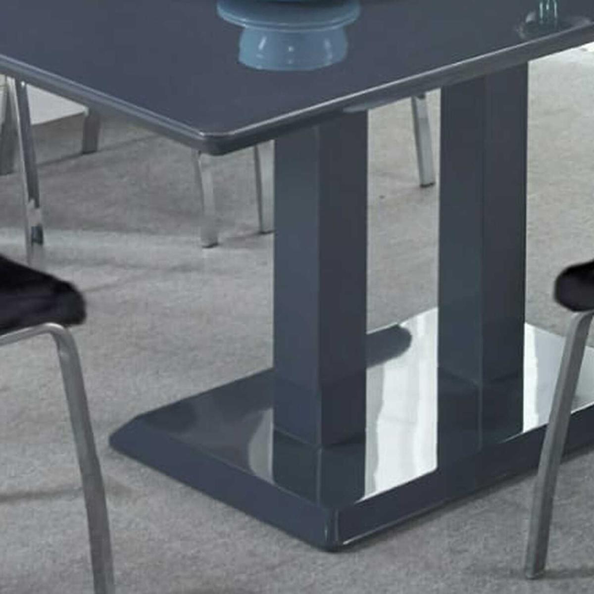 Rocco MDF Gloss Dining Table - Grey – image 1