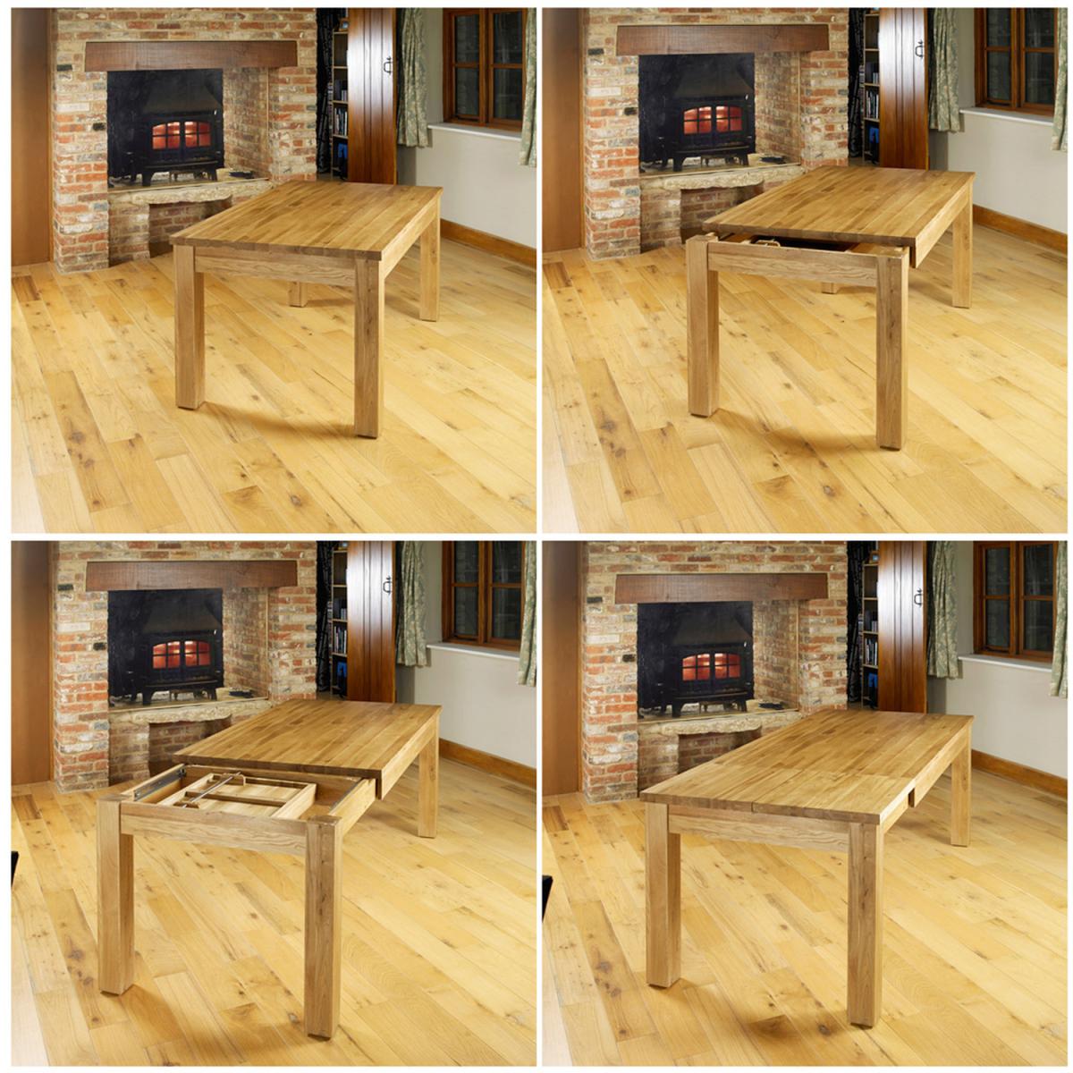 Mobel Hidden Extending Oak Dining Table (Seats 4-8) - Light Oak – image 6