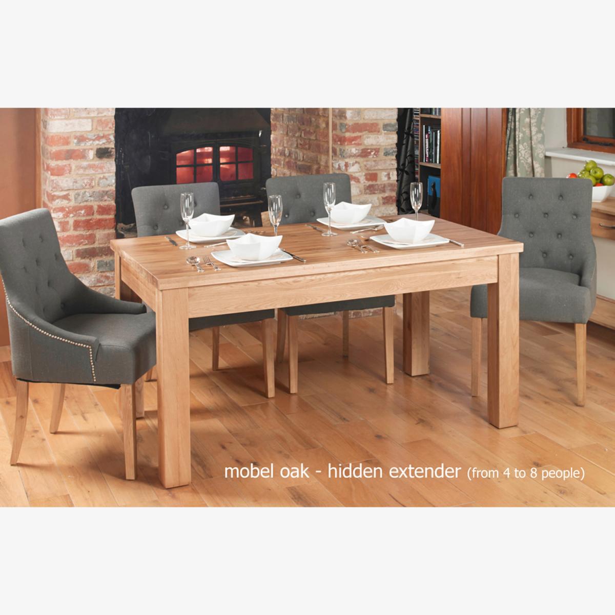 Mobel Hidden Extending Oak Dining Table (Seats 4-8) - Light Oak – image 1