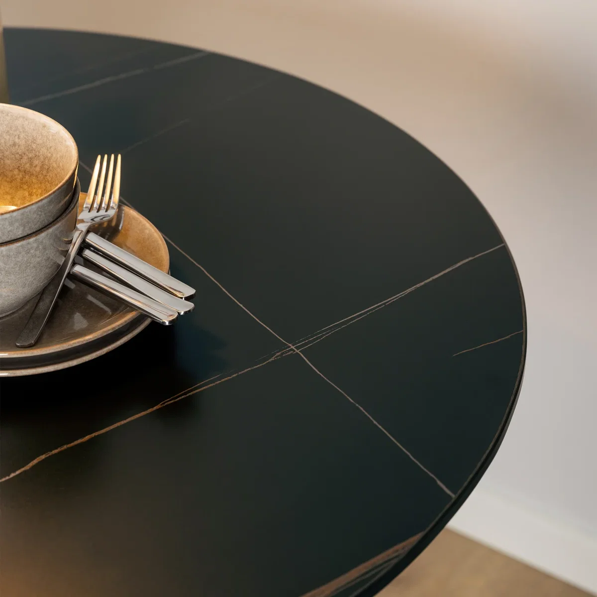 Malta Round Dining Table 90X75Cm - Black – image 2