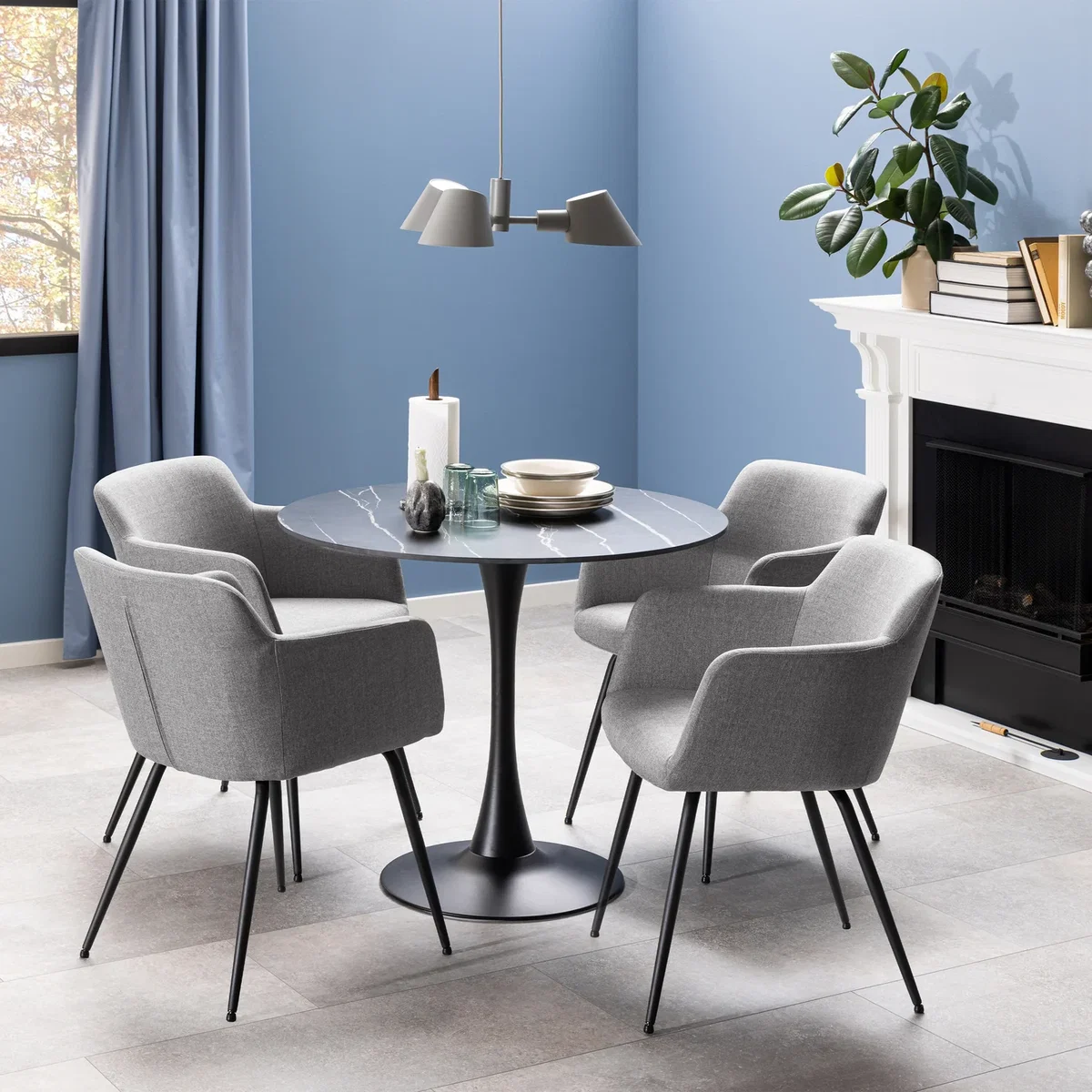 Malta Round Dining Table 90X75Cm - Black – image 5