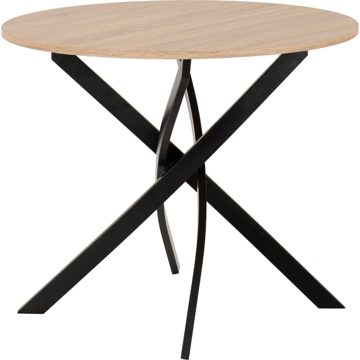 Sheldon Round Wooden Top Dining Table  - Sonoma Oak Table Top – image 2