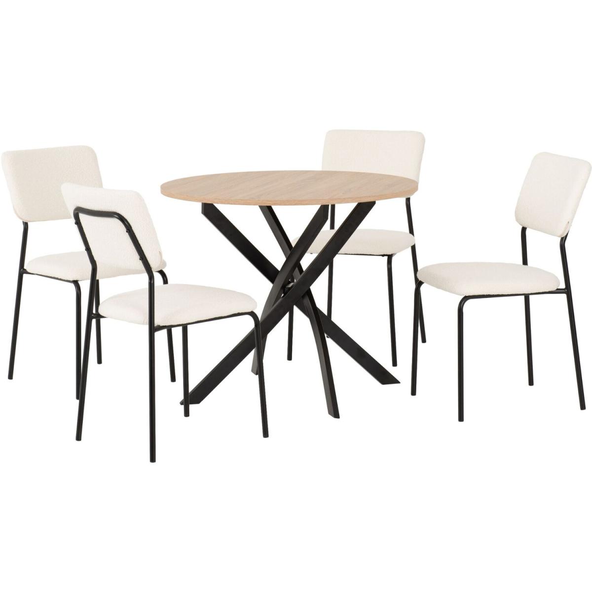 Sheldon Round Wooden Top Dining Table  - Sonoma Oak Table Top – image 4