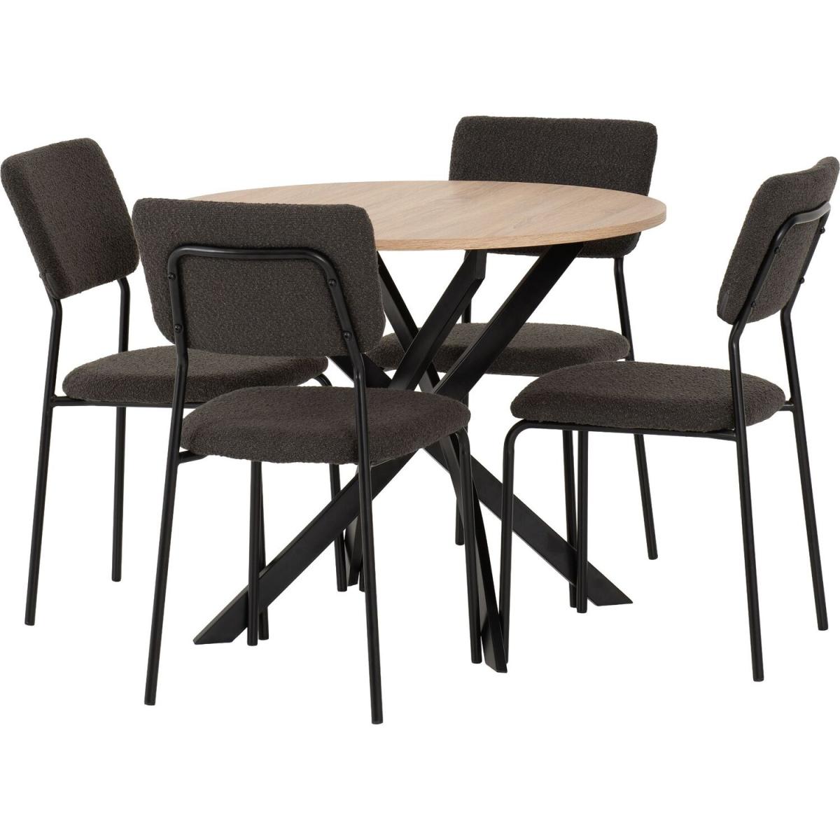 Sheldon Round Wooden Top Dining Table  - Sonoma Oak Table Top – image 5