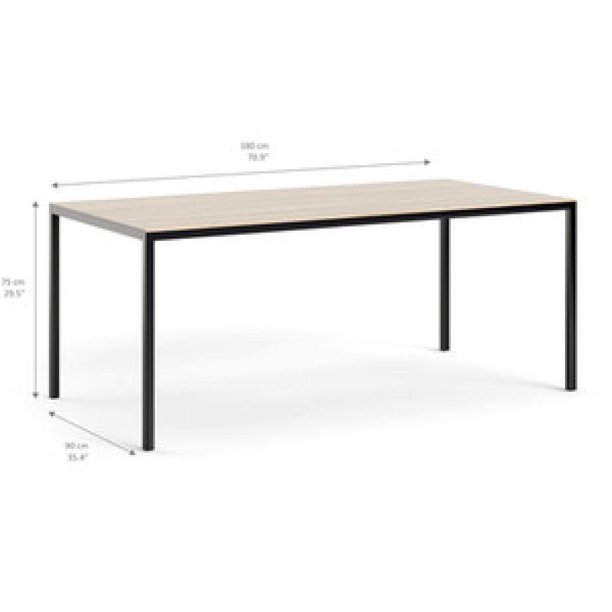 Universal Family Dining 180CM Table - White Black – image 9