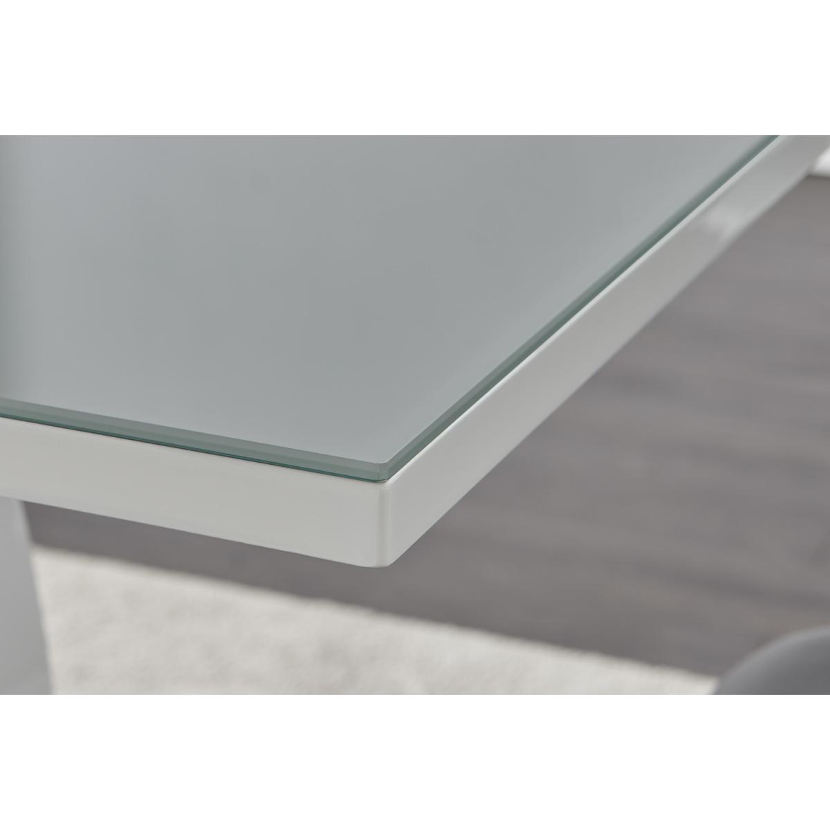 Giovani 6 Grey Dining Table with 6 Milan Gold Leg Chairs - White – image 3