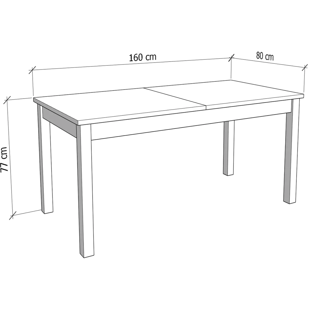 ESSEX Dining table 160x80, Cashmere - Cashmere – image 6