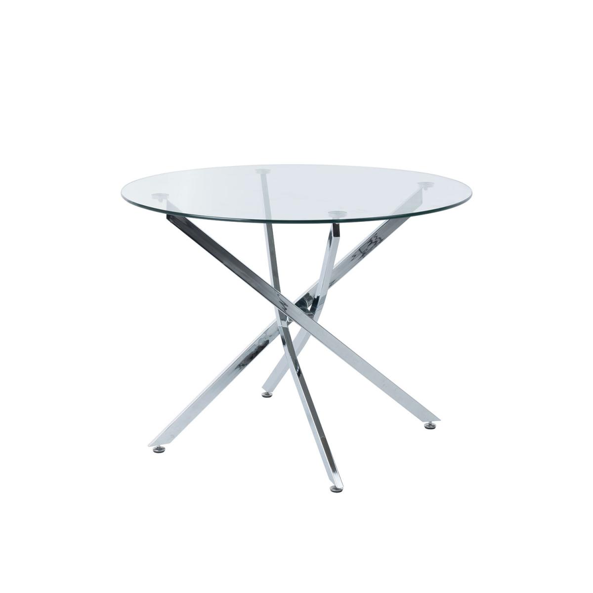 Alexis Chrome Round Dining Table – image 2