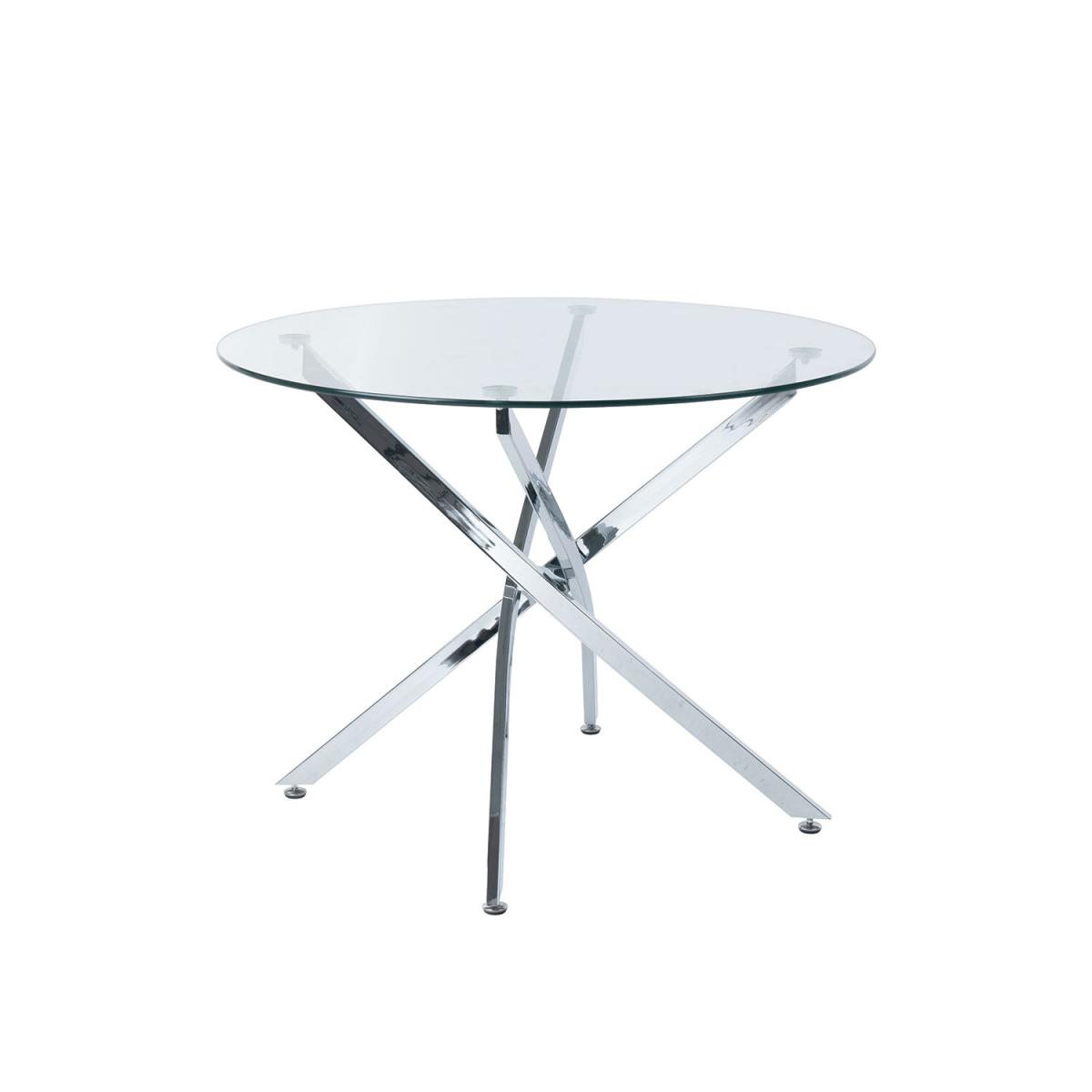 Alexis Chrome Round Dining Table – image 3