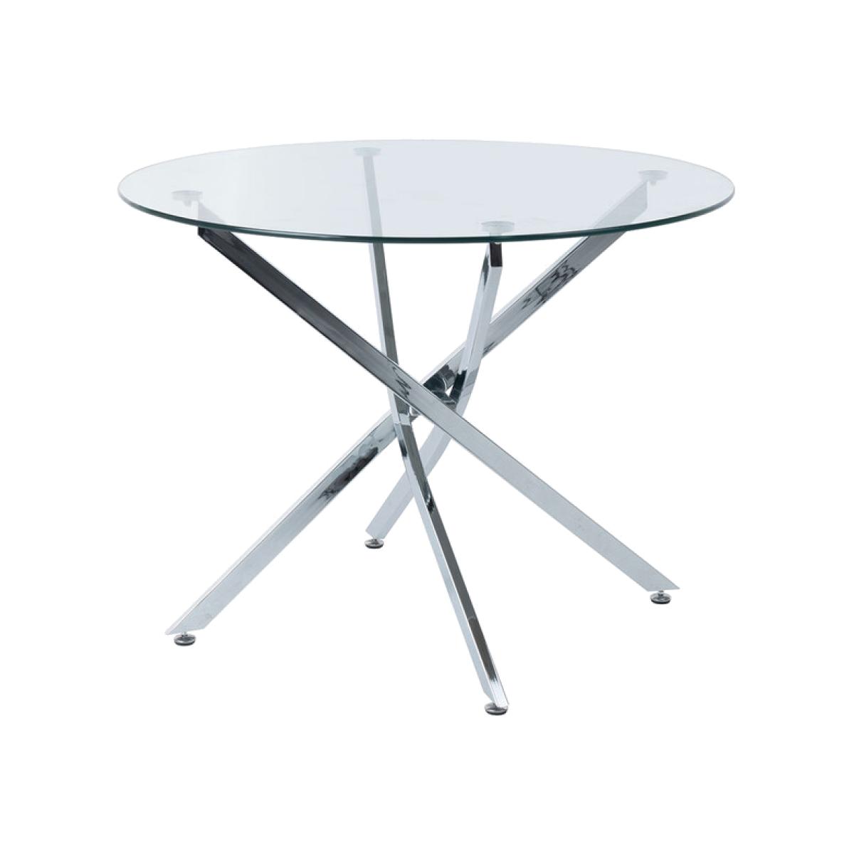 Alexis Chrome Round Dining Table – image 1