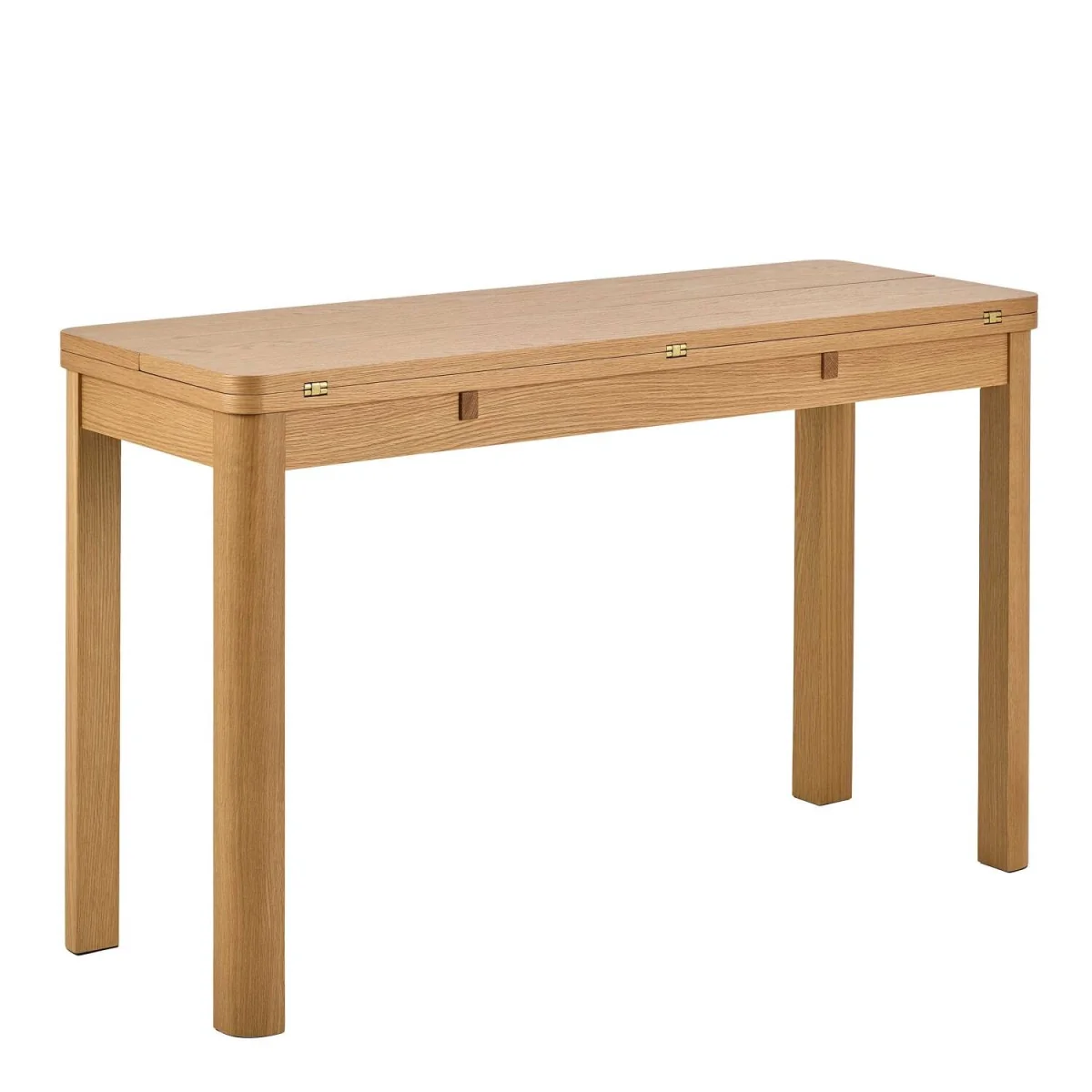 Dresden Extendable Veneer Dining Table with Hidden Leaves - Brown – image 2