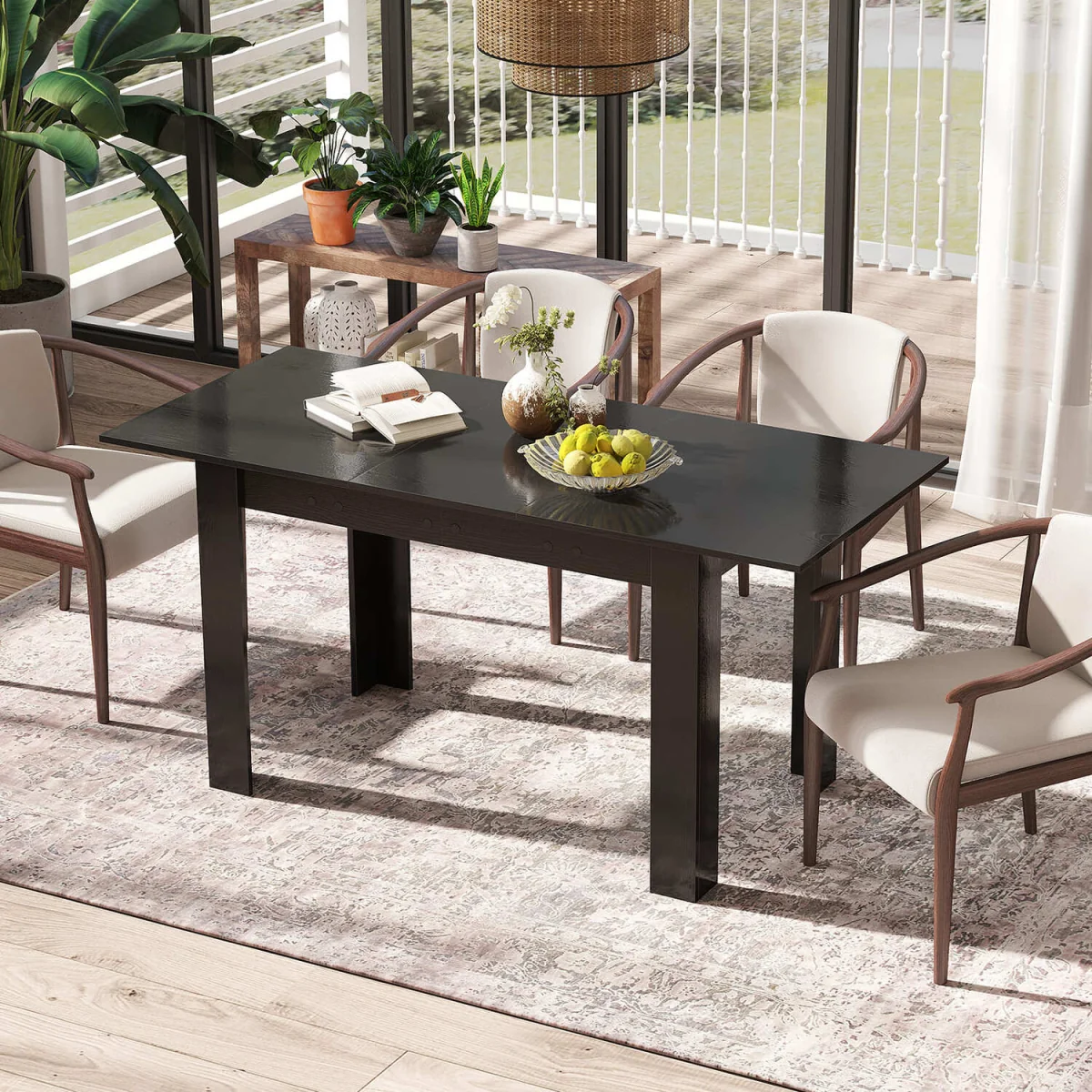 L-Leg Extendable Kitchen Dining Table – image 8