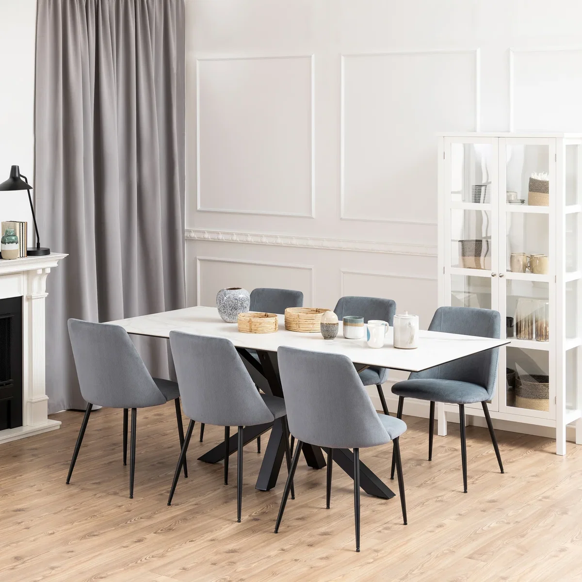 Heaven Dining Table with Ceramic White Top 200cm - White – image 1