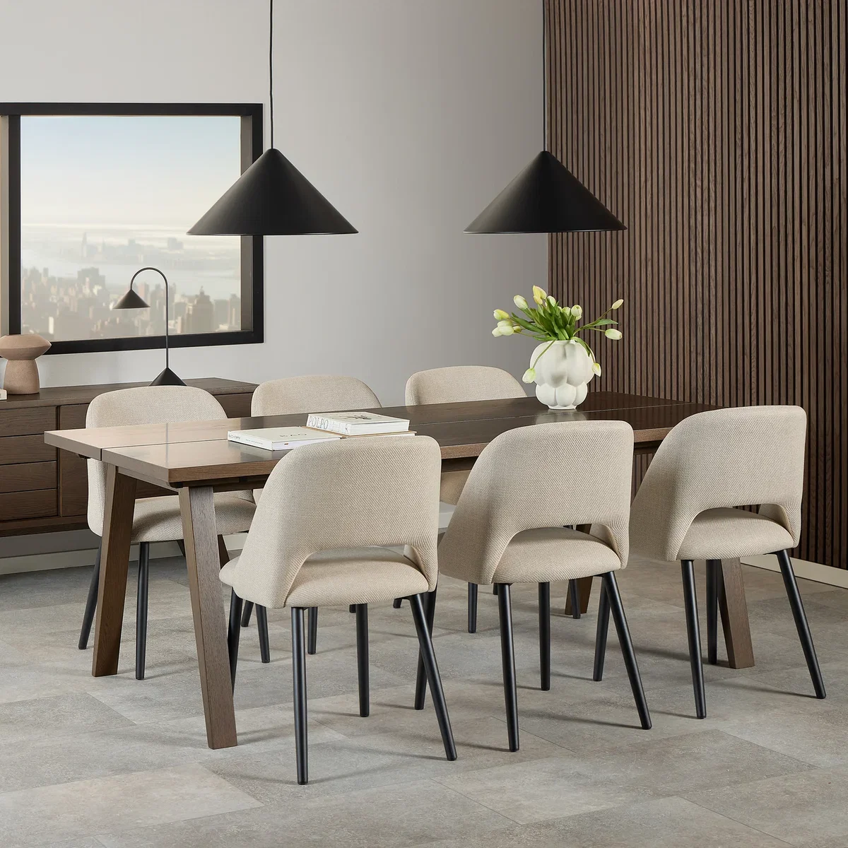 A-Line Rectanglar Dining Table - Smoked Oak – image 1