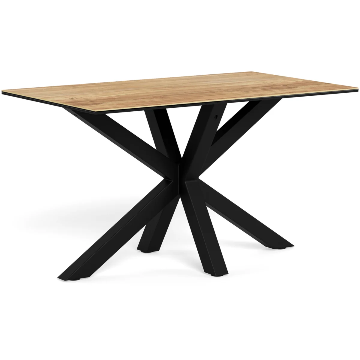 Heaven Dining Table with Wild Oak Ceramic Glass Top in Black 135x80cm - Wild Oak – image 2