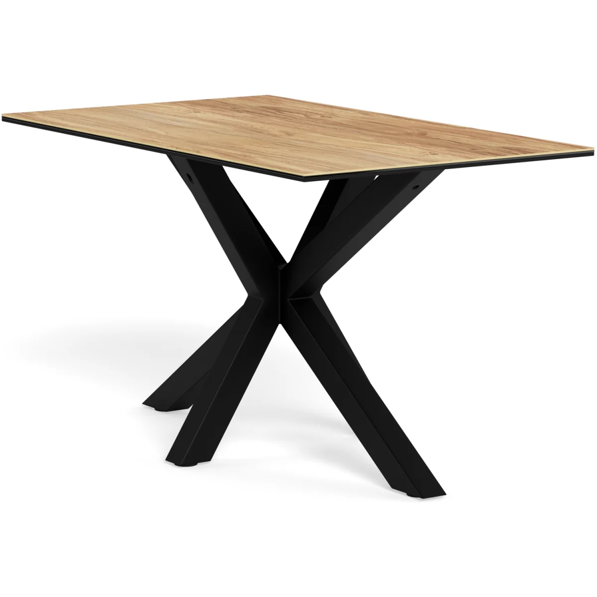 Heaven Dining Table with Wild Oak Ceramic Glass Top in Black 135x80cm - Wild Oak – image 4