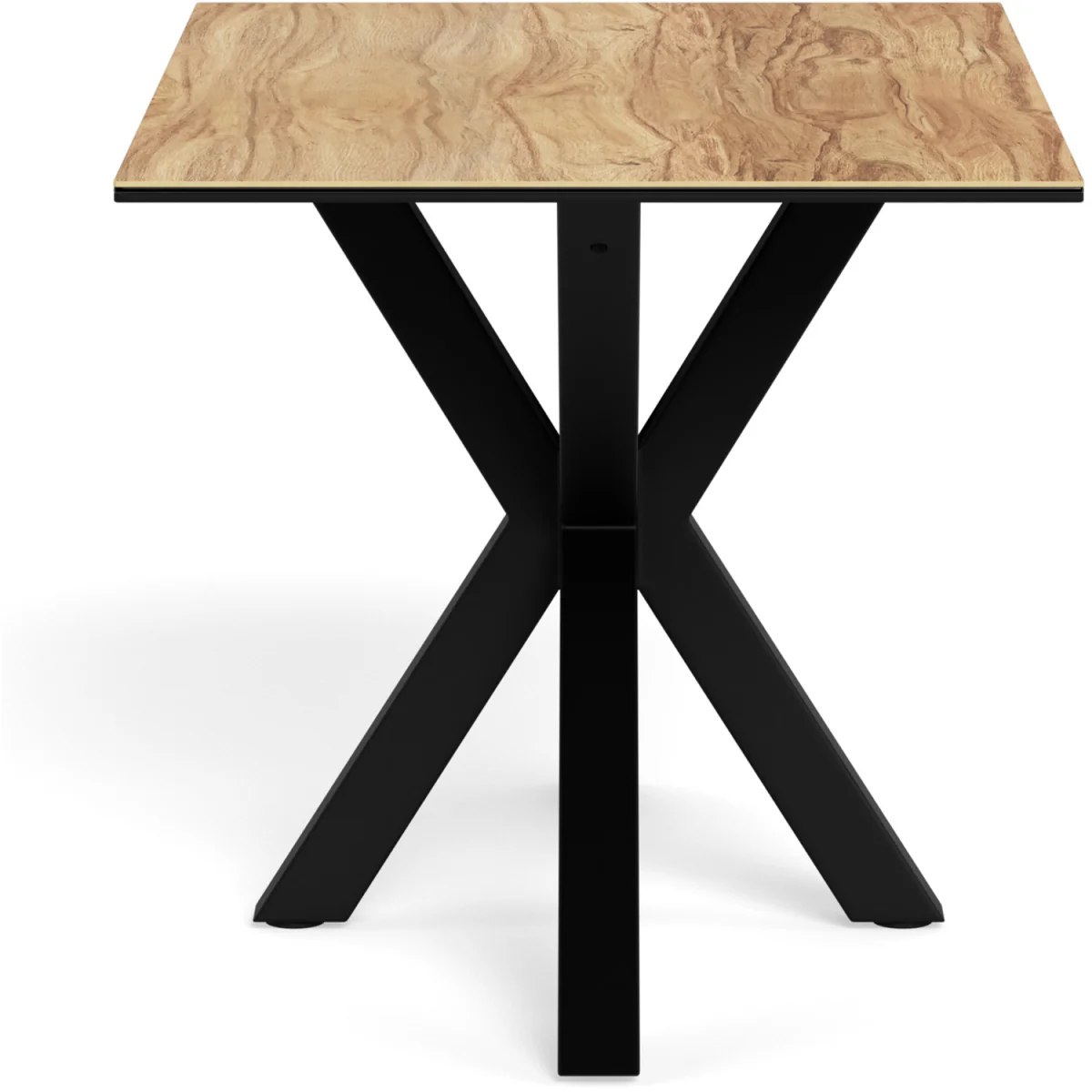 Heaven Dining Table with Wild Oak Ceramic Glass Top in Black 135x80cm - Wild Oak – image 5