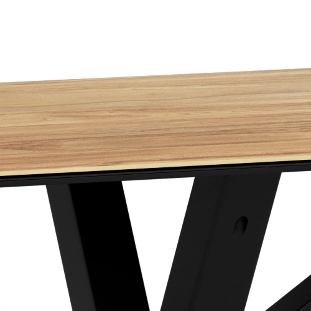 Heaven Dining Table with Wild Oak Ceramic Glass Top in Black 135x80cm - Wild Oak – image 7
