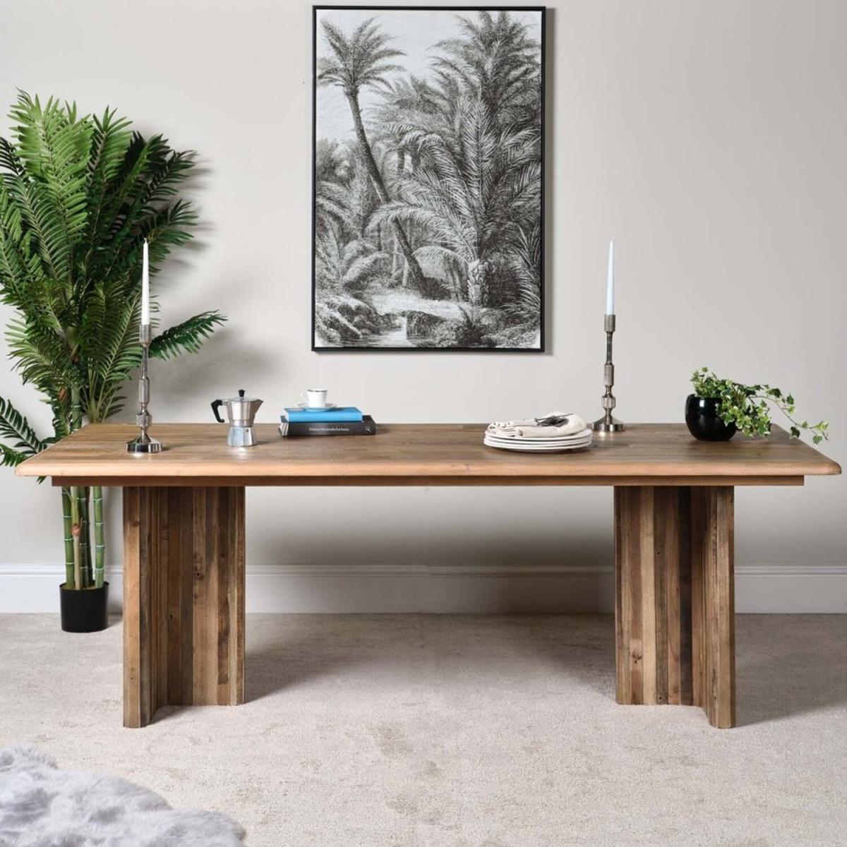 Perth 220cm Dining Table - Brown – image 2