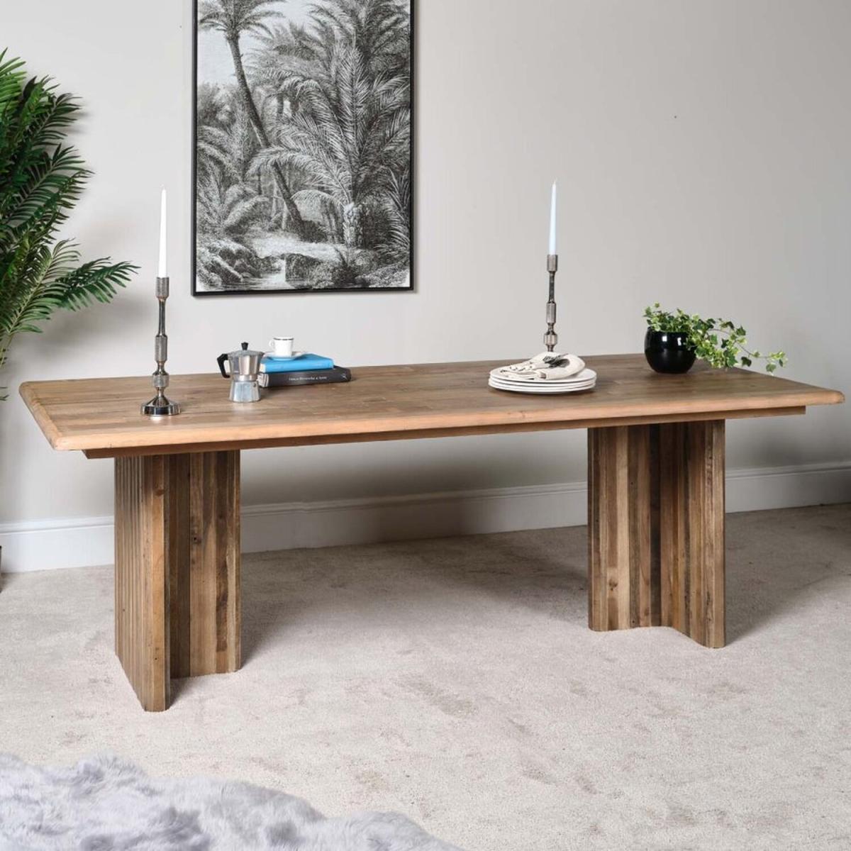 Perth 220cm Dining Table - Brown – image 3