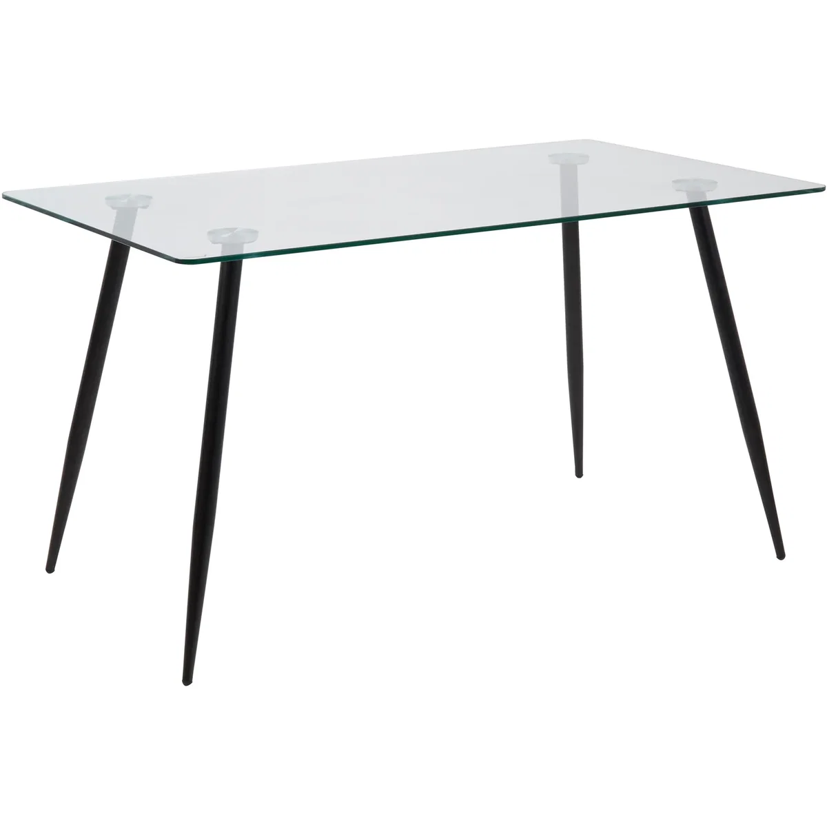 Wilma Dining Table with Glass Top 140x80cm - Black – image 3