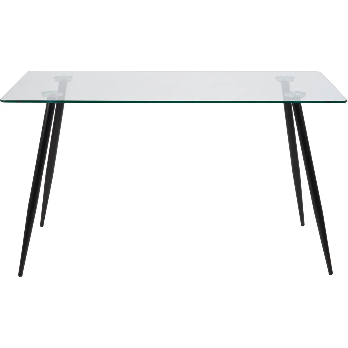 Wilma Dining Table with Glass Top 140x80cm - Black – image 4