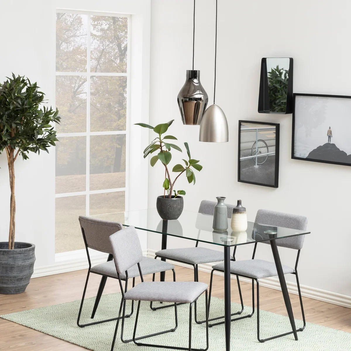 Wilma Dining Table with Glass Top 140x80cm - Black – image 5