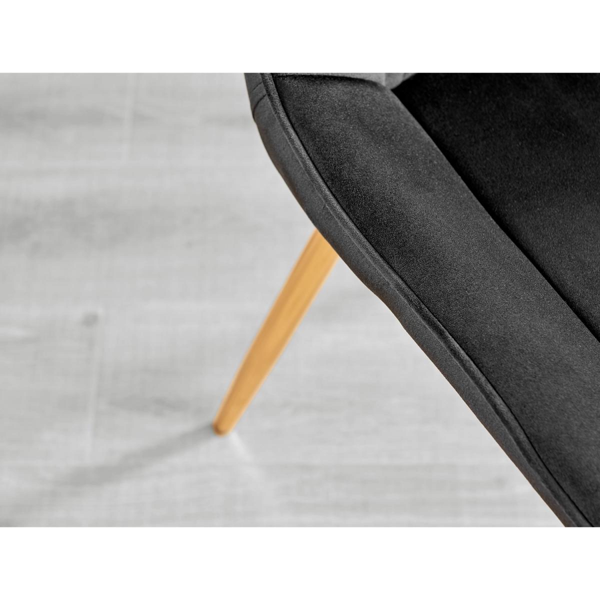 Pivero 4 Grey Dining Table and 4 Pesaro Gold Leg Chairs - Black – image 13